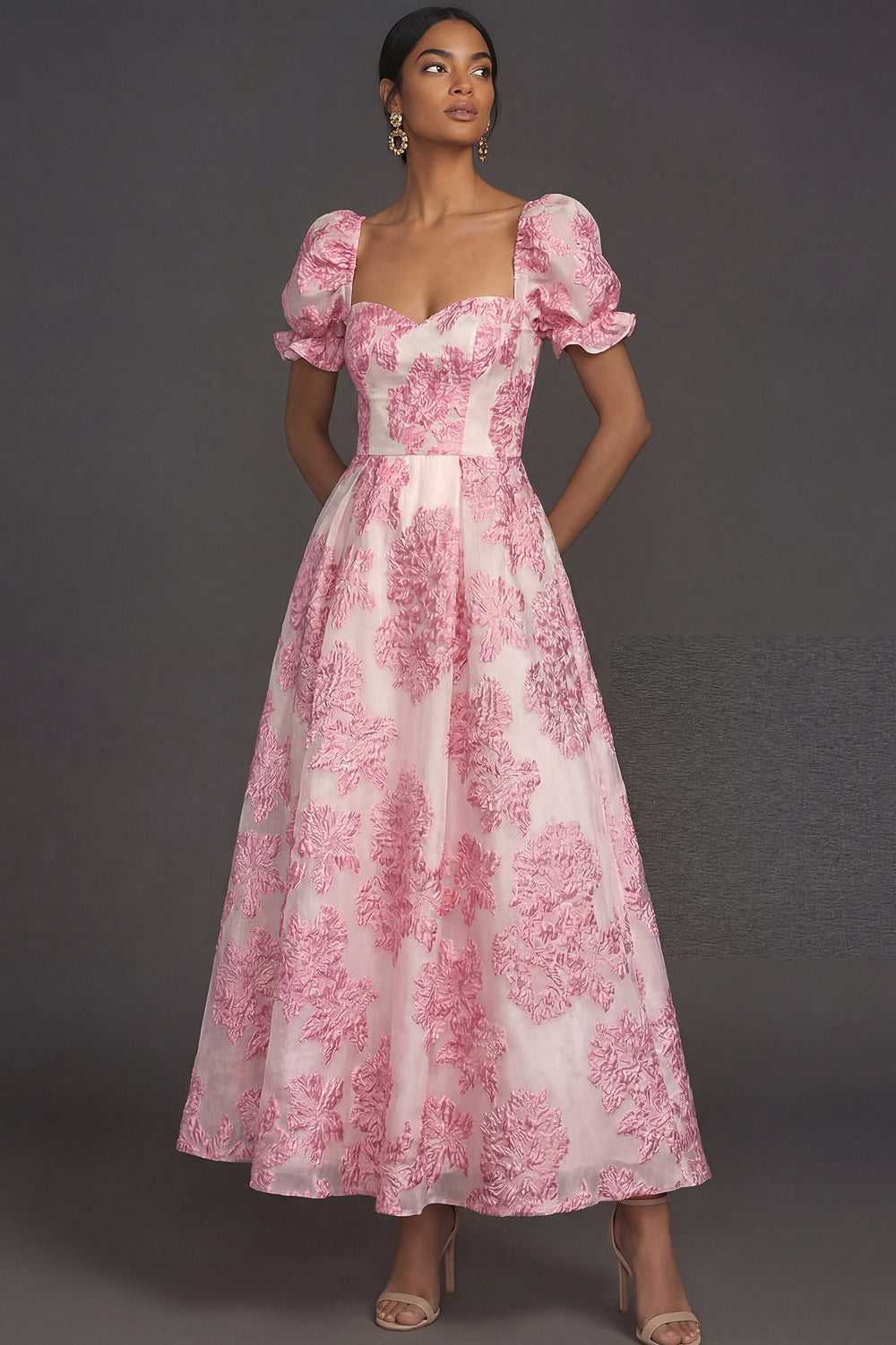 Valentina Jacquard A-Line Dress