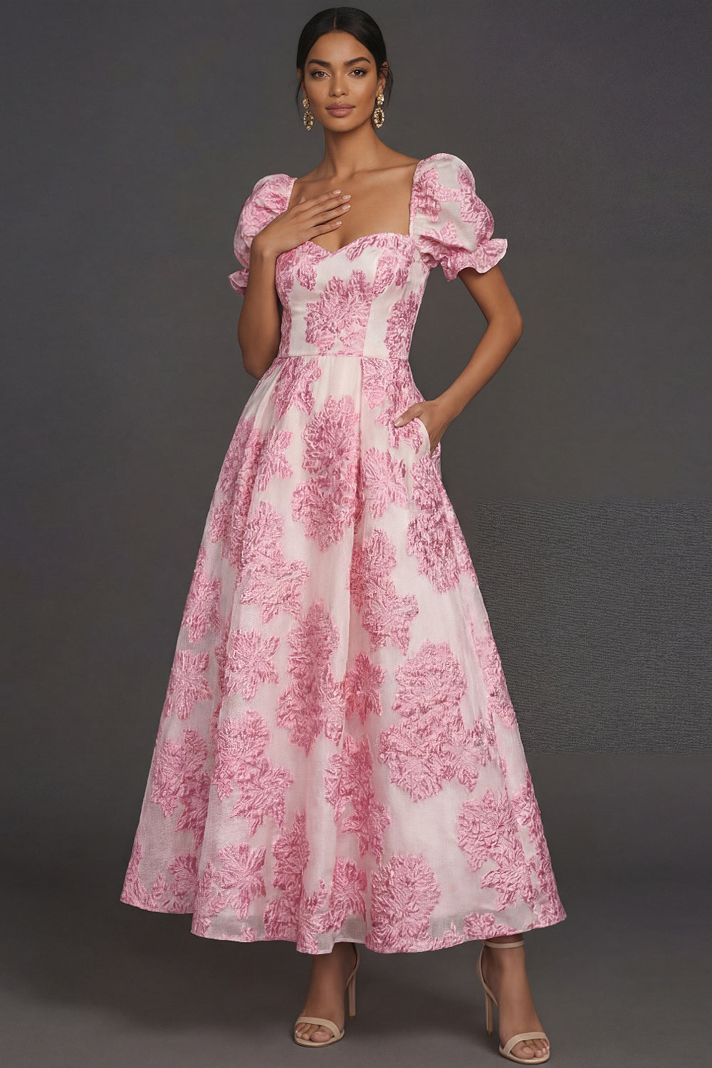 Valentina Jacquard A-Line Dress