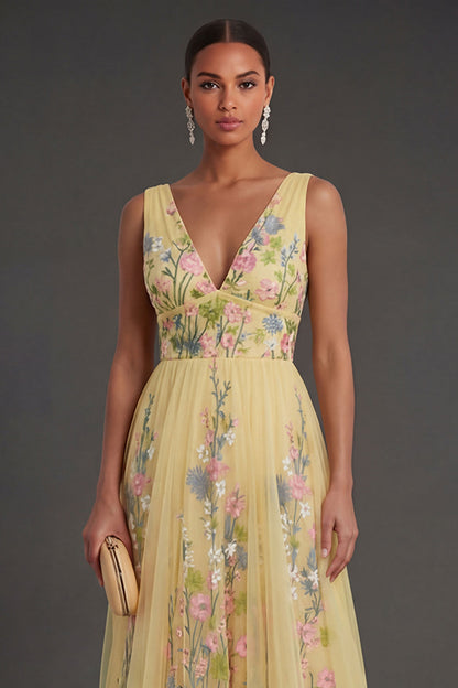 Margot Floral Backless Gown