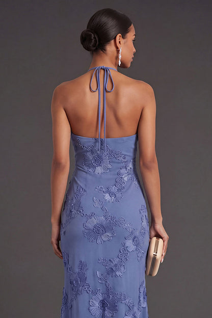 Arabella Floral Appliqué Mermaid Midi Dress