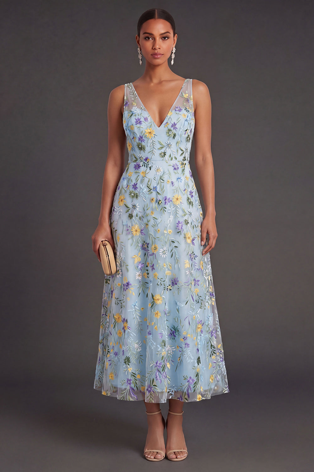Estelle Floral Chiffon Maxi Dress