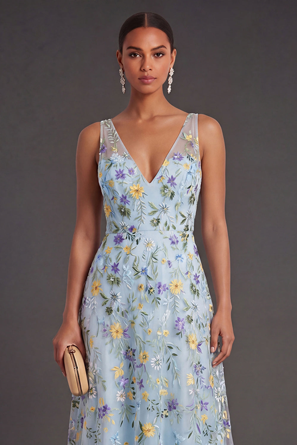 Estelle Floral Chiffon Maxi Dress