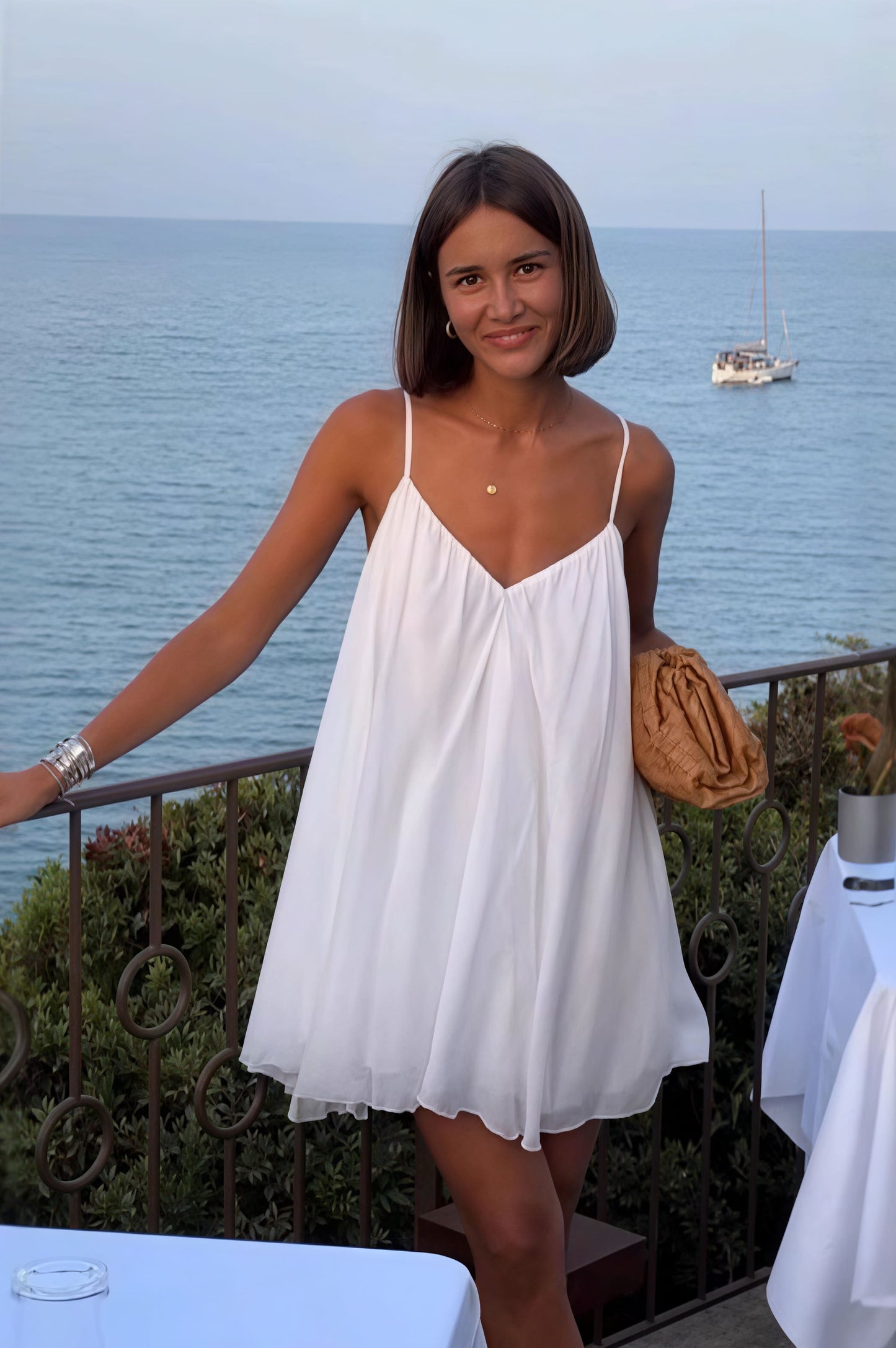 Margot Pleated Cami Mini Dress