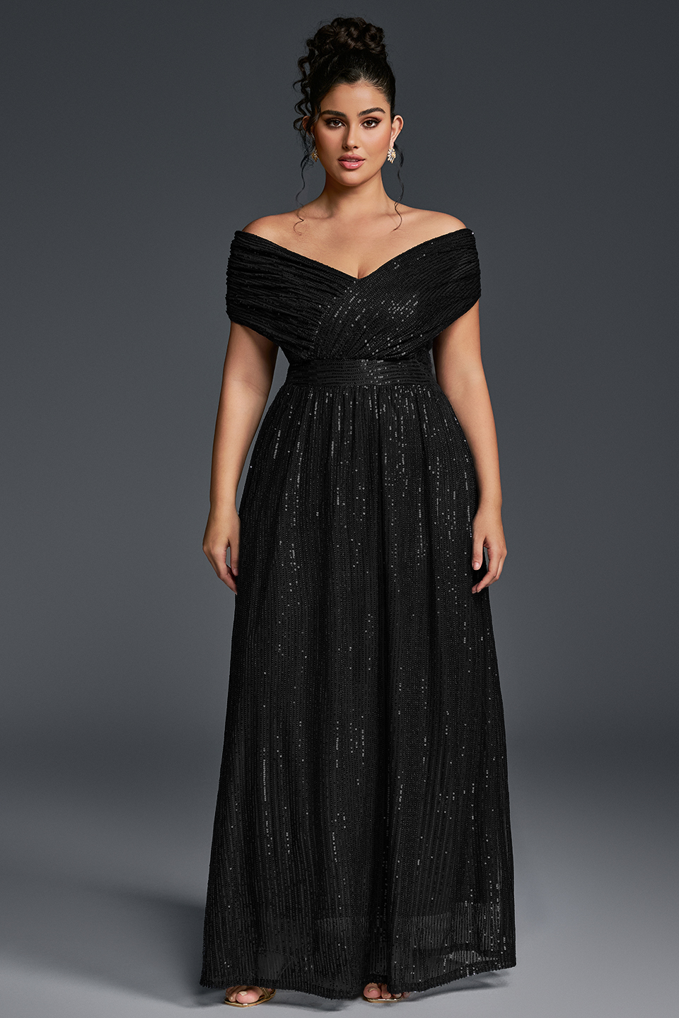 Valentina Sequin Maxi Dress in Emerald