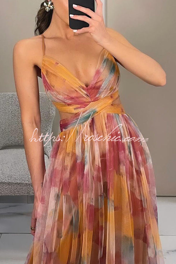 Giselle Tulle Floral Maxi Dress