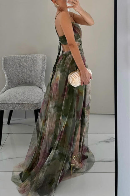 Giselle Tulle Floral Maxi Dress
