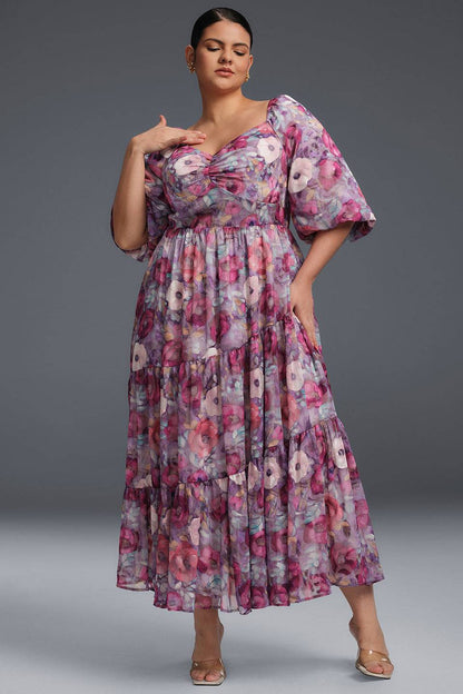 Isabelle Floral Pleated Maxi Dress