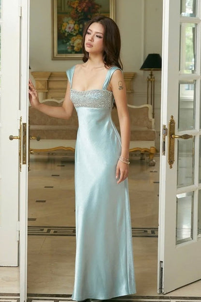 Arabella Rhinestone Ruched Maxi Dress