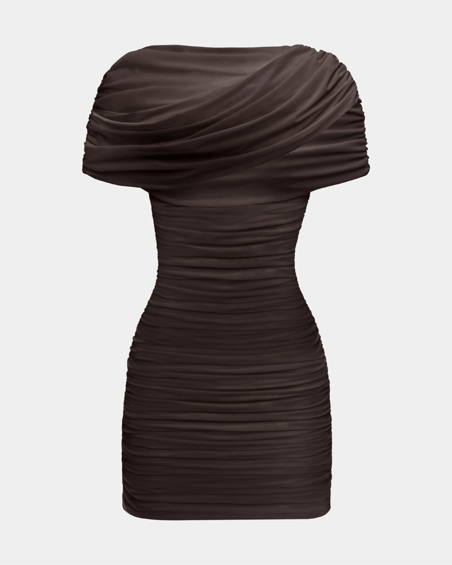 Evangeline Draped Shoulder Mini Dress
