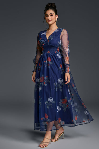 Isabelle Floral Pleated Maxi Dress