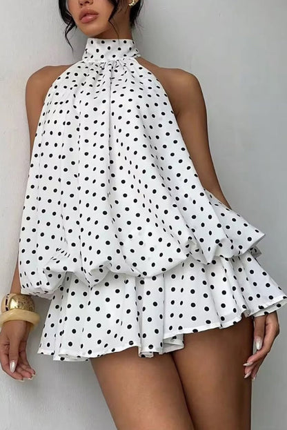 Valentina Chiffon Halter Mini Dress