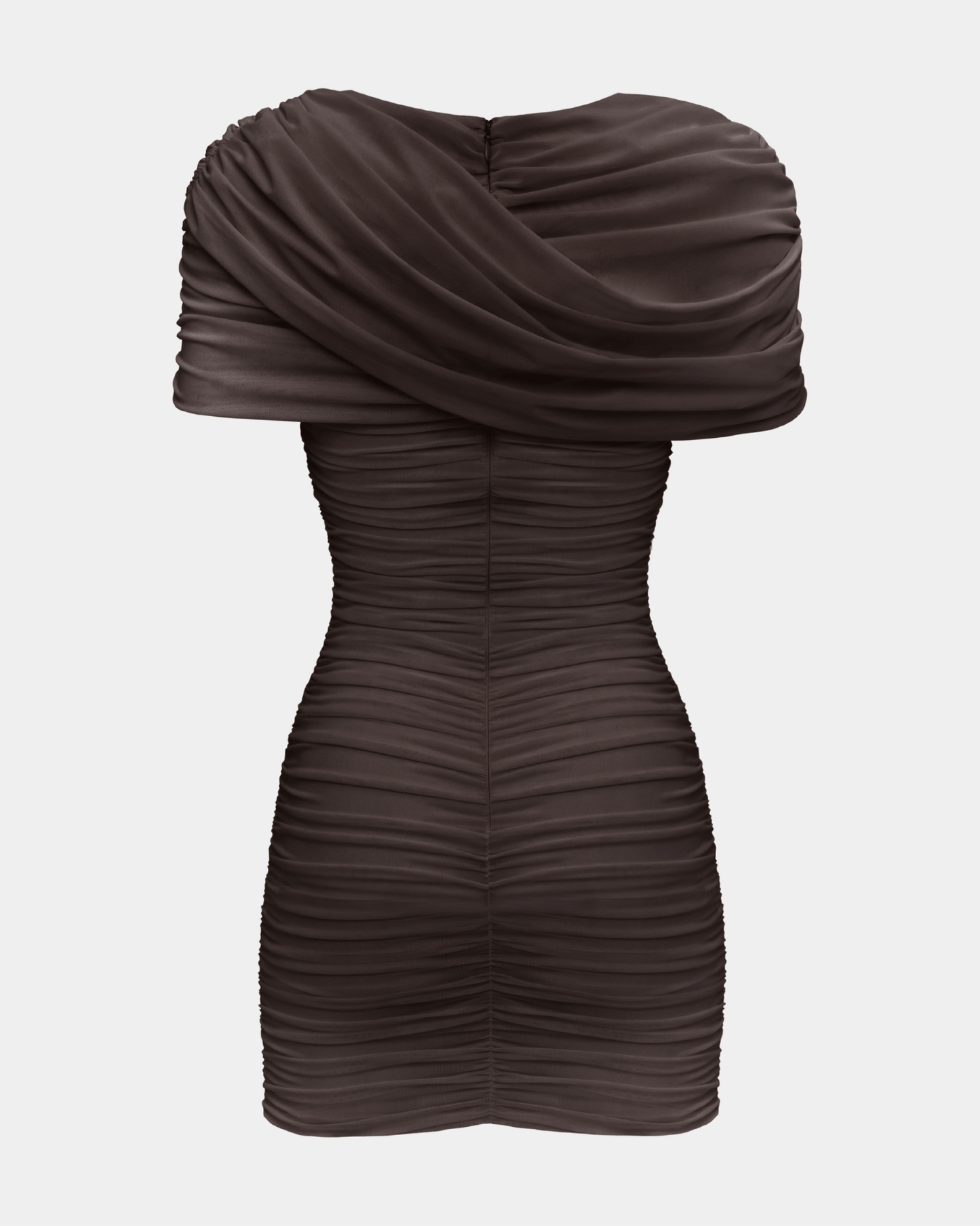 Evangeline Draped Shoulder Mini Dress