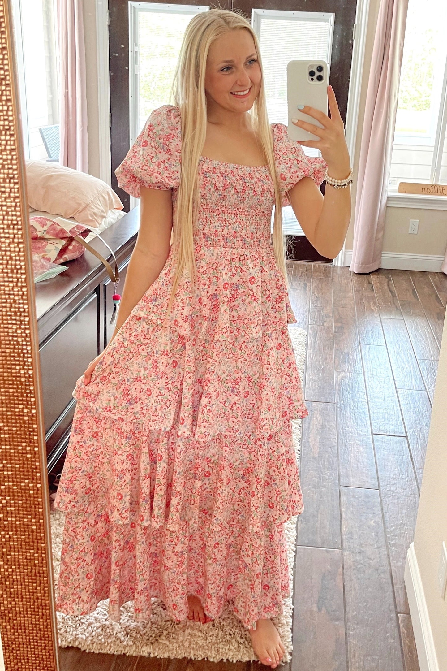 Amelie Floral Ruffle Maxi Dress