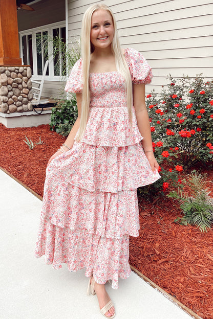 Amelie Floral Ruffle Maxi Dress