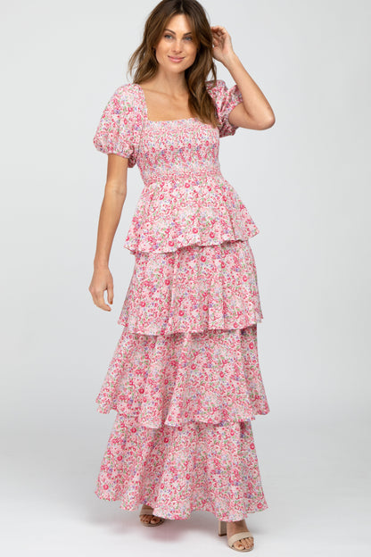 Amelie Floral Ruffle Maxi Dress