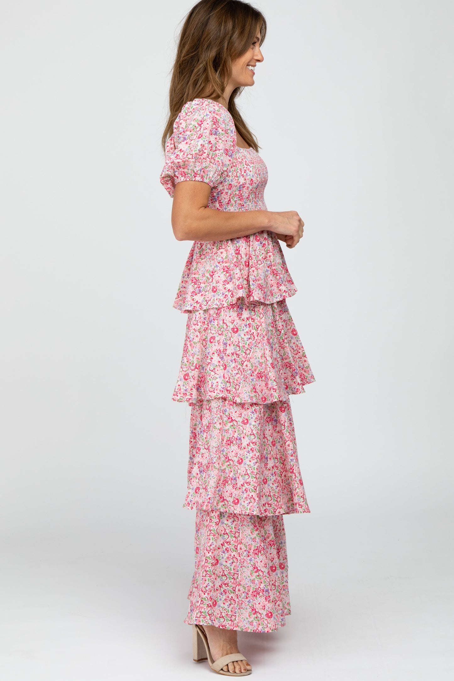 Amelie Floral Ruffle Maxi Dress