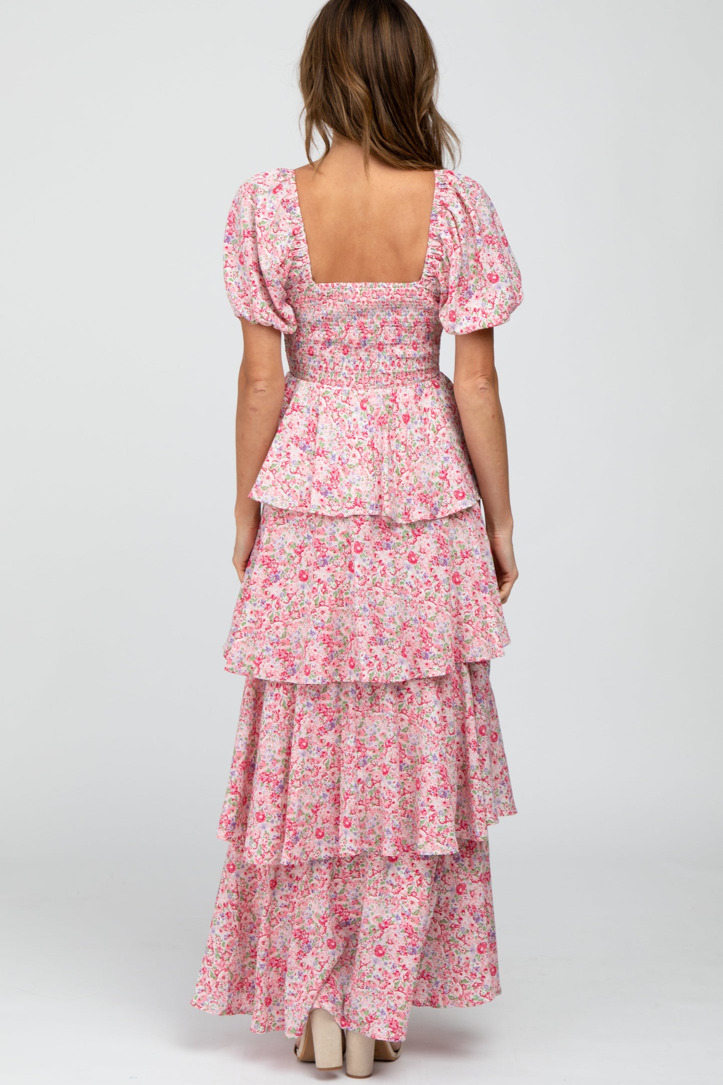 Amelie Floral Ruffle Maxi Dress