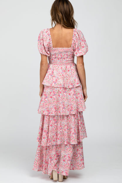 Amelie Floral Ruffle Maxi Dress