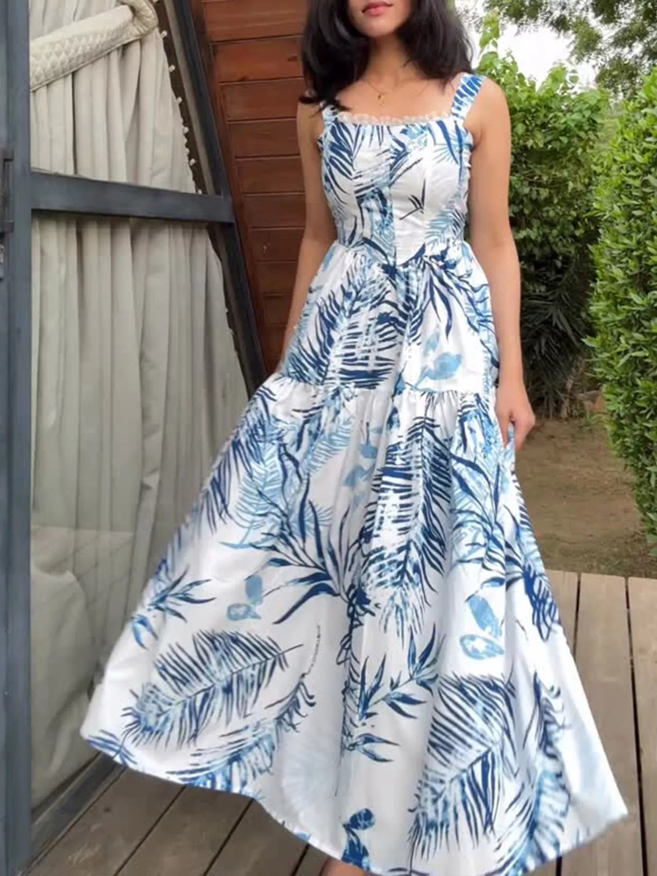 Isabelle Tropical Tiered Maxi Dress