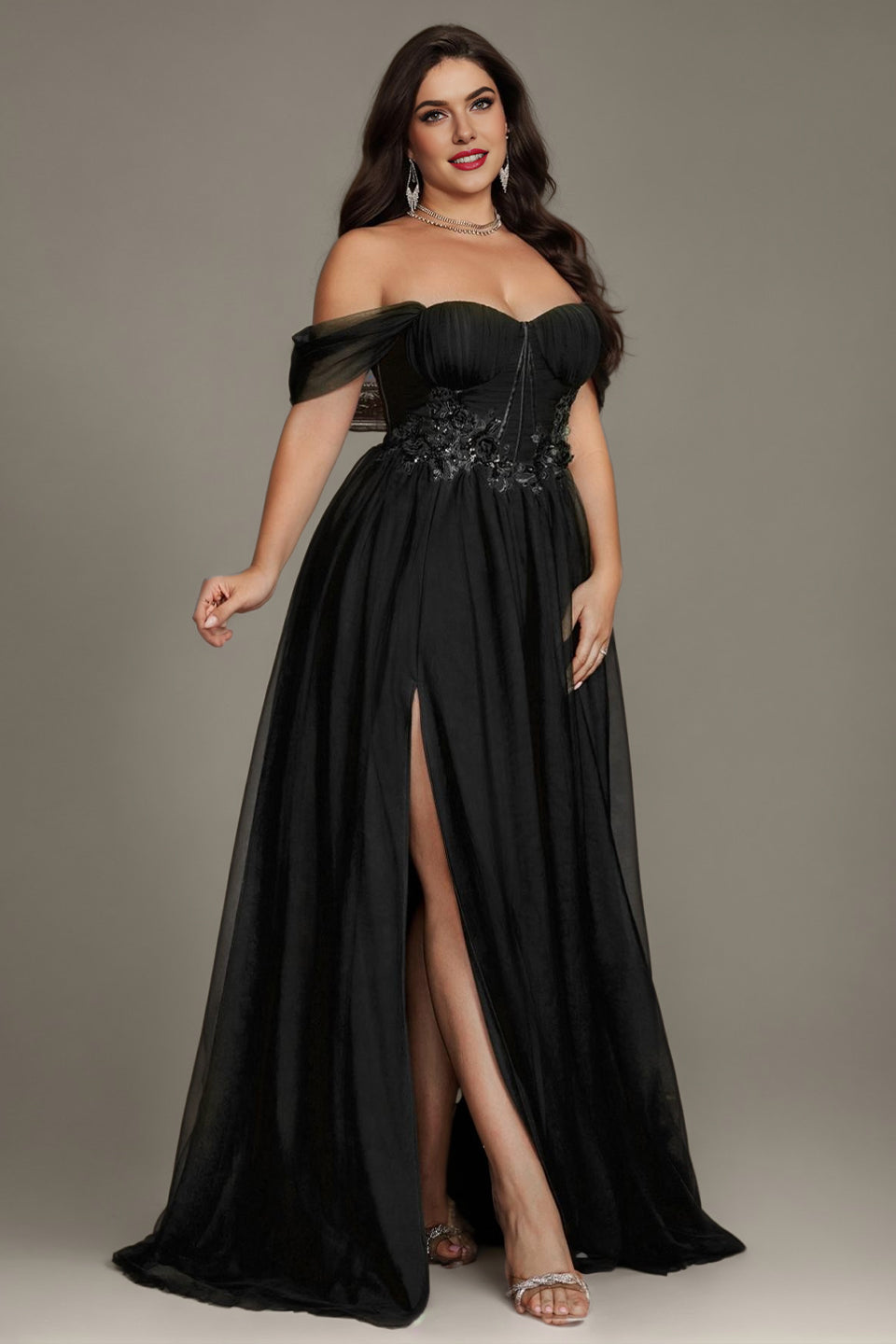 Valentina Off-Shoulder Maxi Dress in Sage