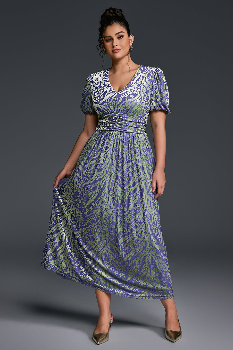 Isabelle Floral Pleated Maxi Dress