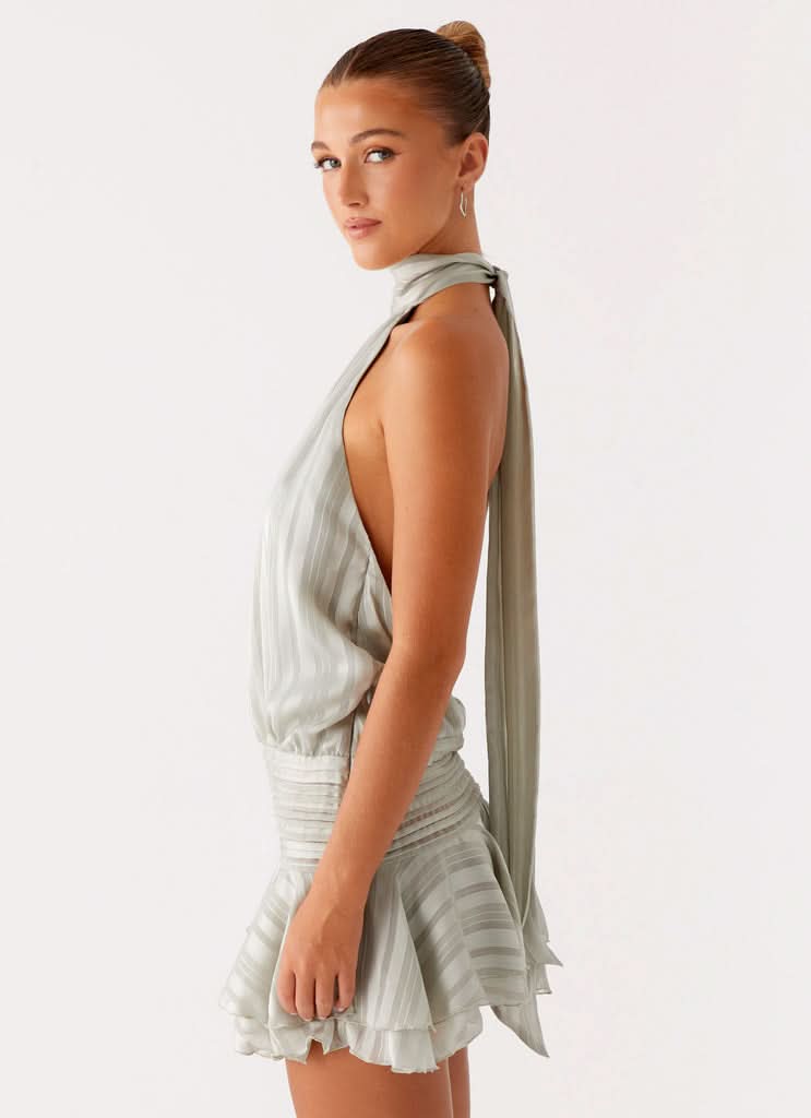 AMINA RUFFLE MINI DRESS