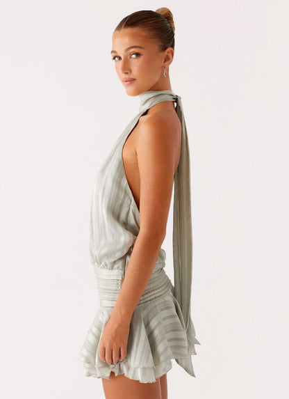 AMINA RUFFLE MINI DRESS
