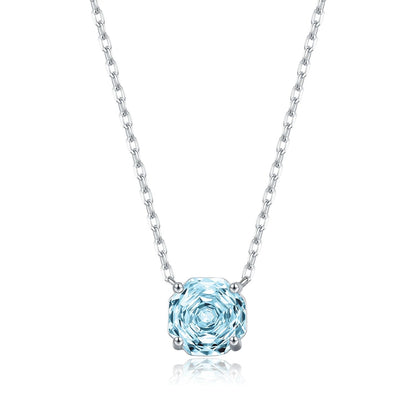 Rose-Cut Blue D Necklace