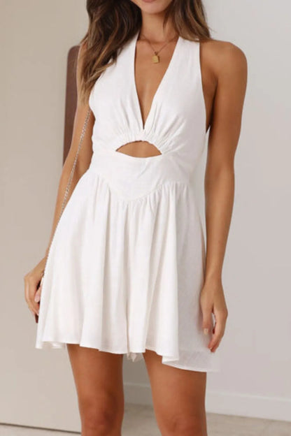 Arabella Cutout Halter Mini Dress