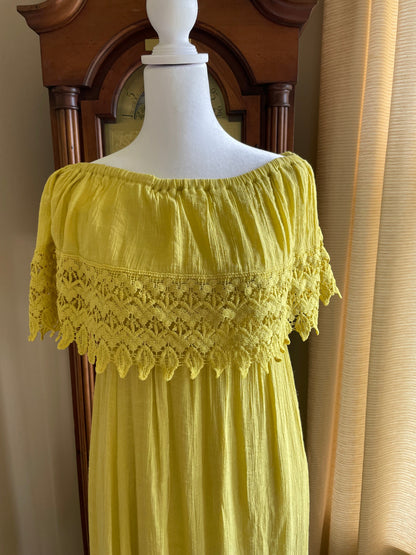 Magnolia Off-Shoulder Crochet Maxi Dress