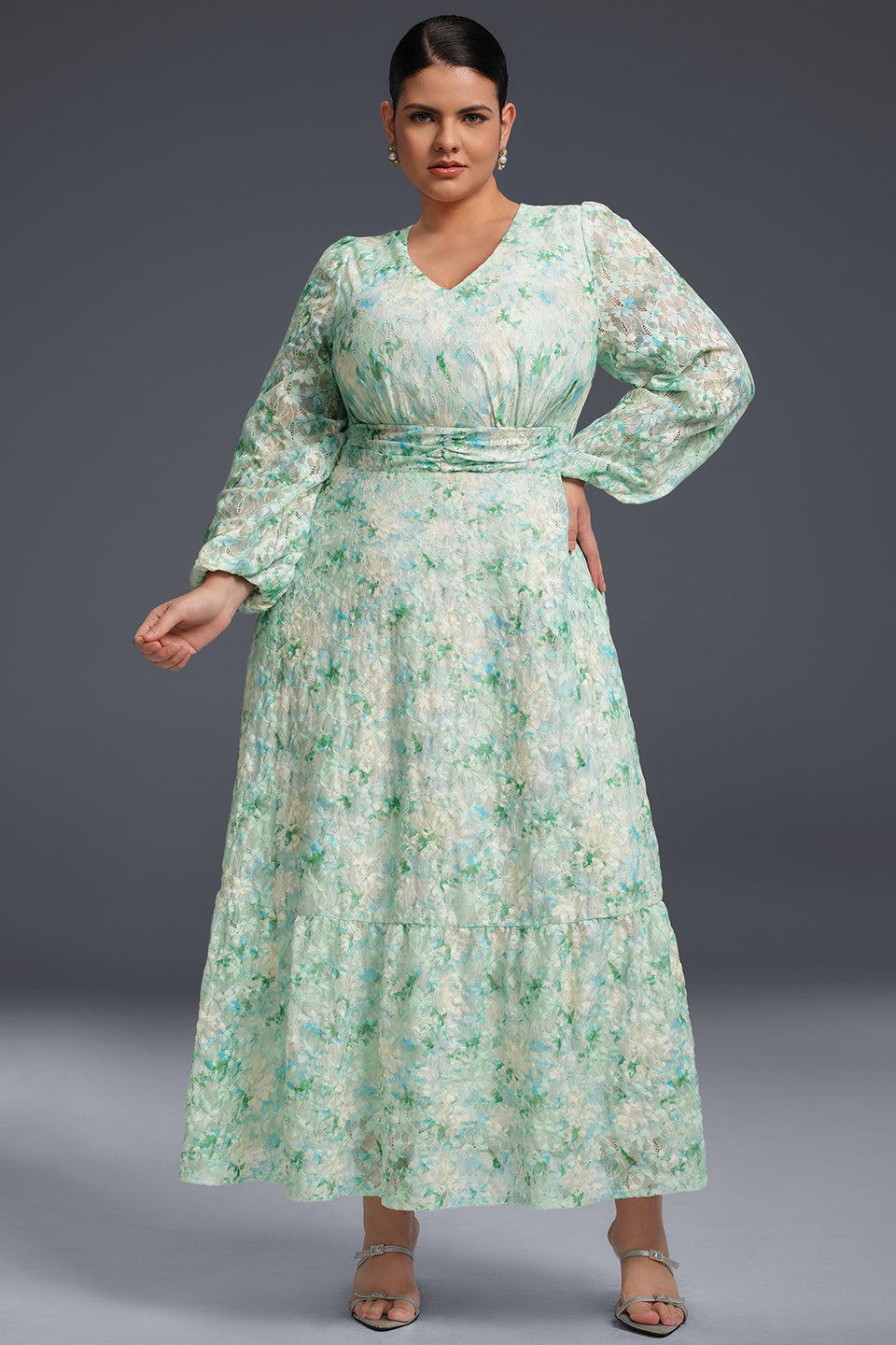 Isabelle Floral Pleated Maxi Dress