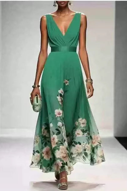 Margot A-Line Chiffon Tea Dress