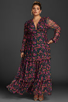 Isabelle Floral Lantern Sleeve Maxi Dress