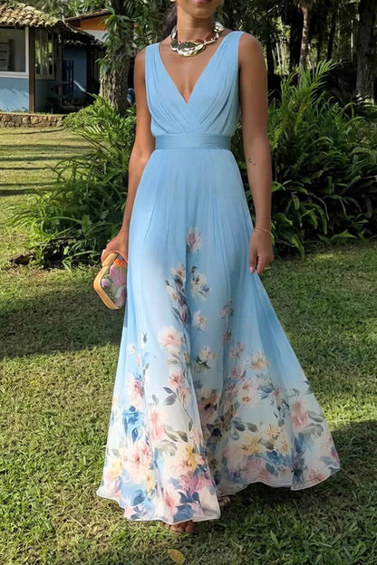 Margot A-Line Chiffon Tea Dress