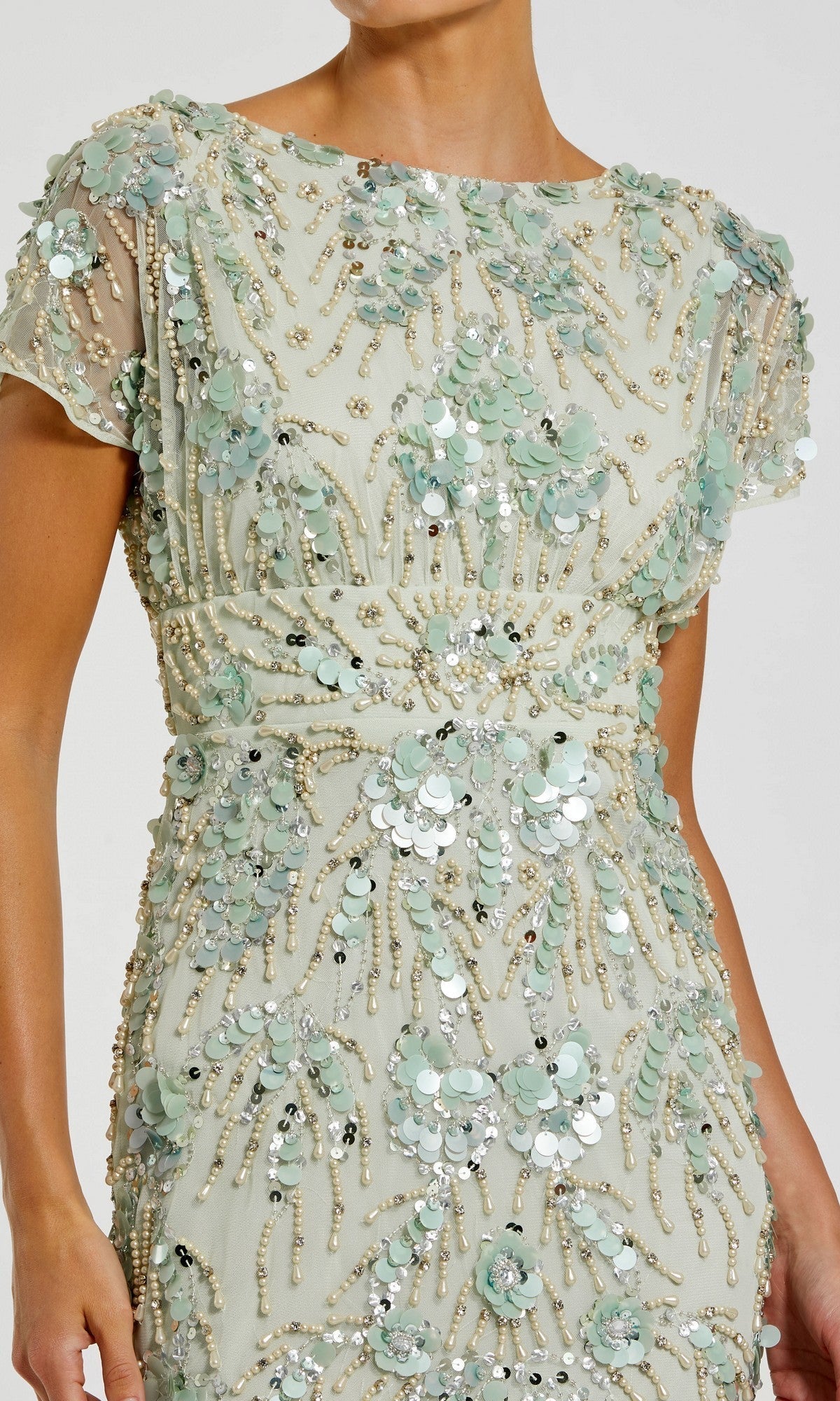 Margot Sage Midi Wedding Guest Dress