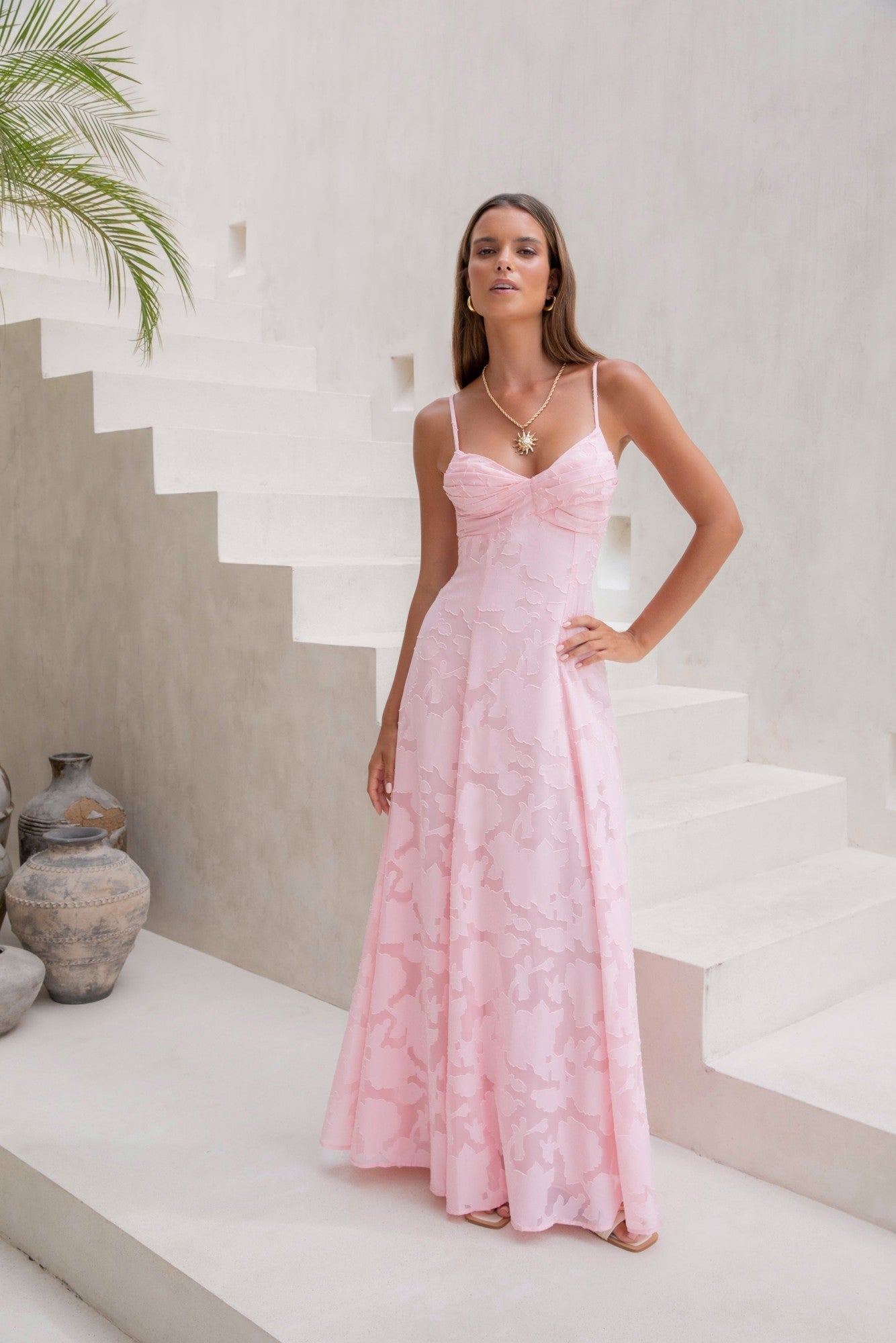 Ophelia Paradise Maxi Dress in Soft Yellow