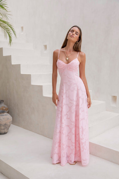 Ophelia Paradise Maxi Dress in Soft Yellow