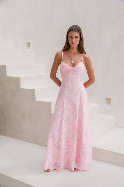 Ophelia Paradise Maxi Dress in Soft Yellow