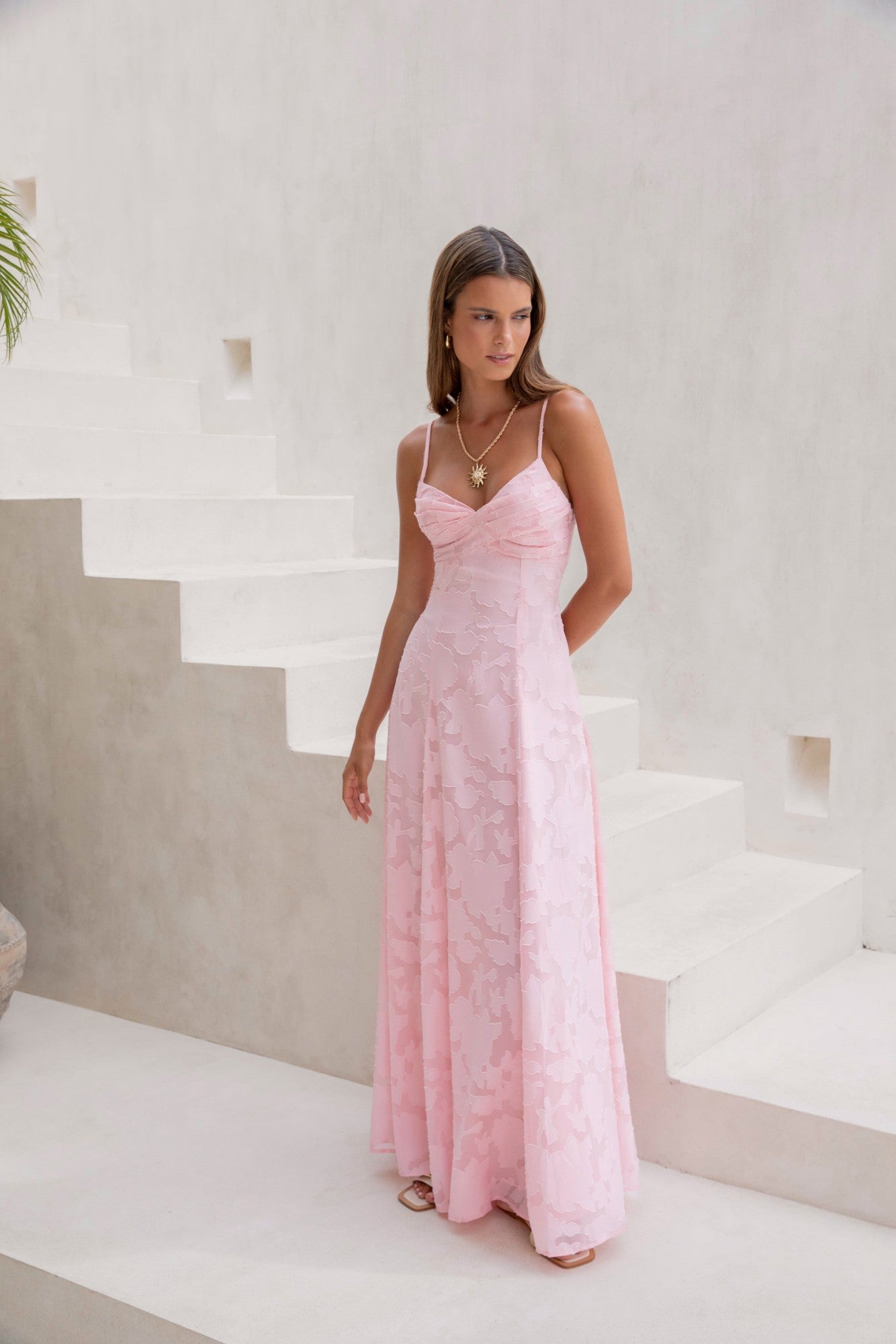 Ophelia Paradise Maxi Dress in Soft Yellow