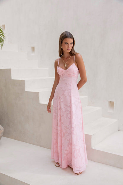 Ophelia Paradise Maxi Dress in Soft Yellow