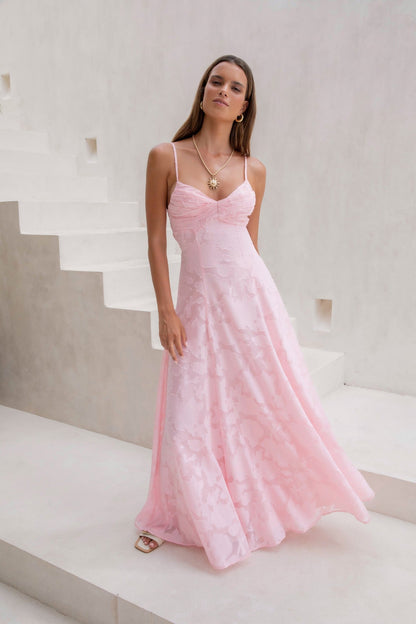 Ophelia Paradise Maxi Dress in Soft Yellow