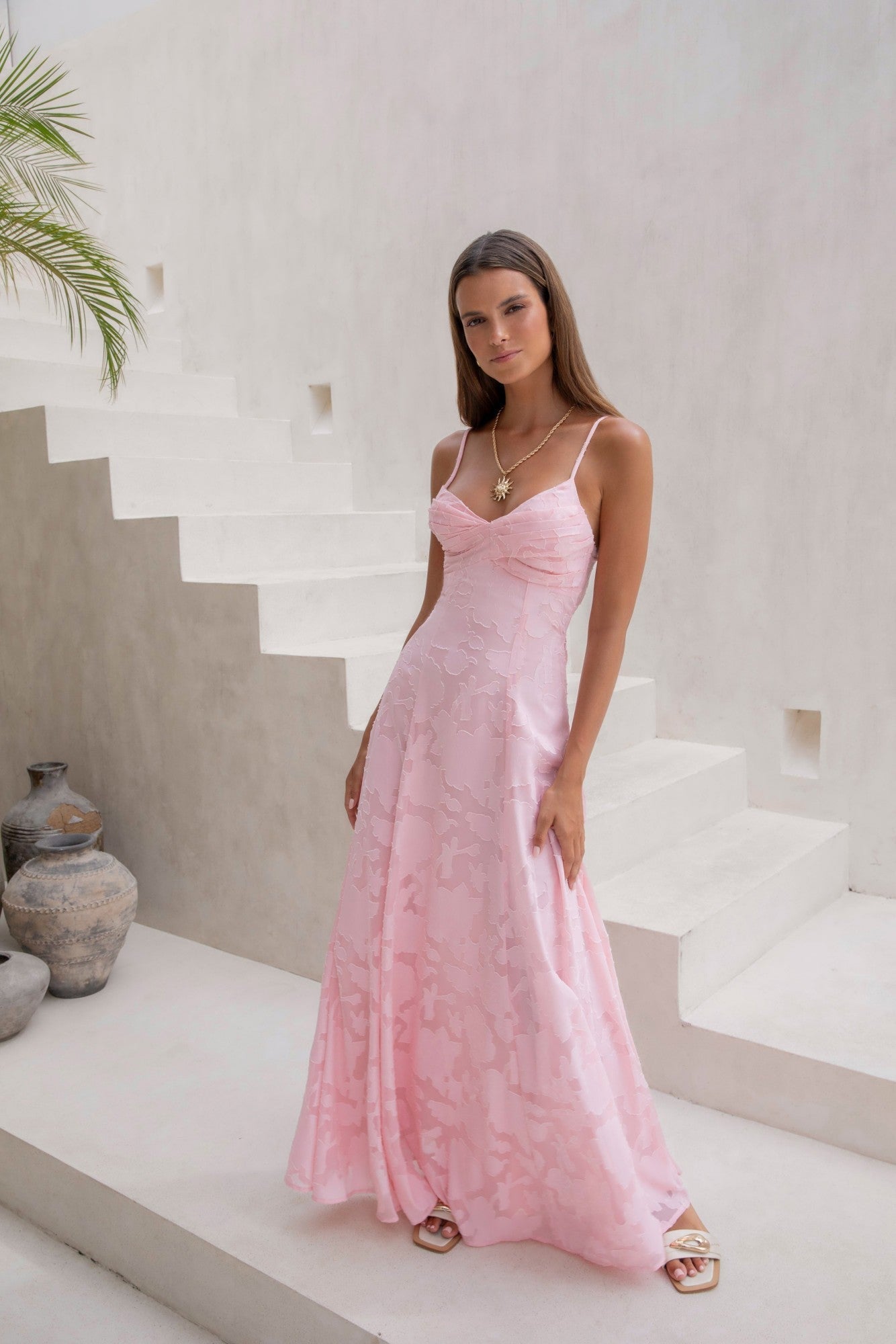 Ophelia Paradise Maxi Dress in Soft Yellow