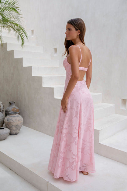 Ophelia Paradise Maxi Dress in Soft Yellow