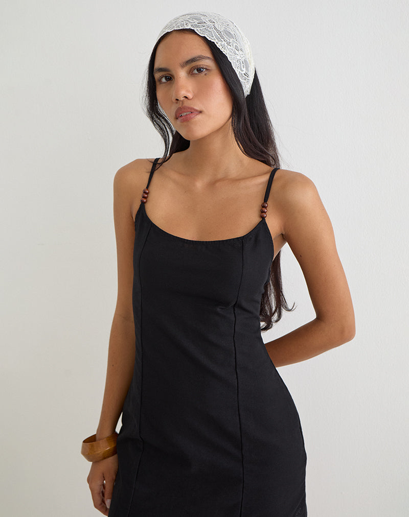 Ambra Linen Mini Dress in Sage Green