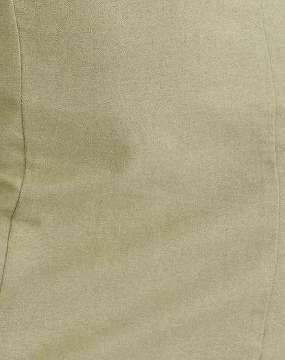 Ambra Linen Mini Dress in Sage Green