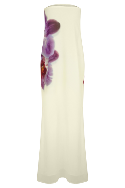 Amaya Strapless Chiffon Maxi Dress