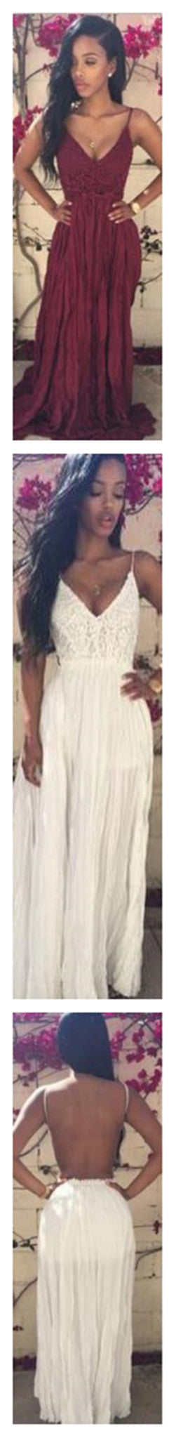 Vivienne Lace Layered V-Neck Prom Dress
