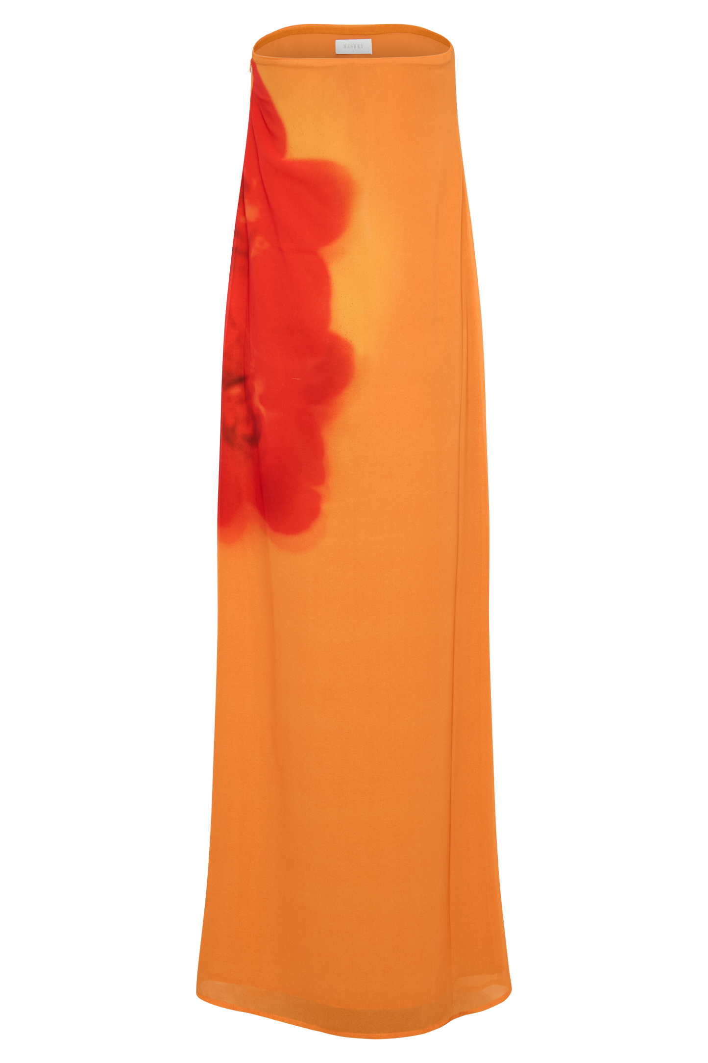 Amaya Strapless Chiffon Maxi Dress