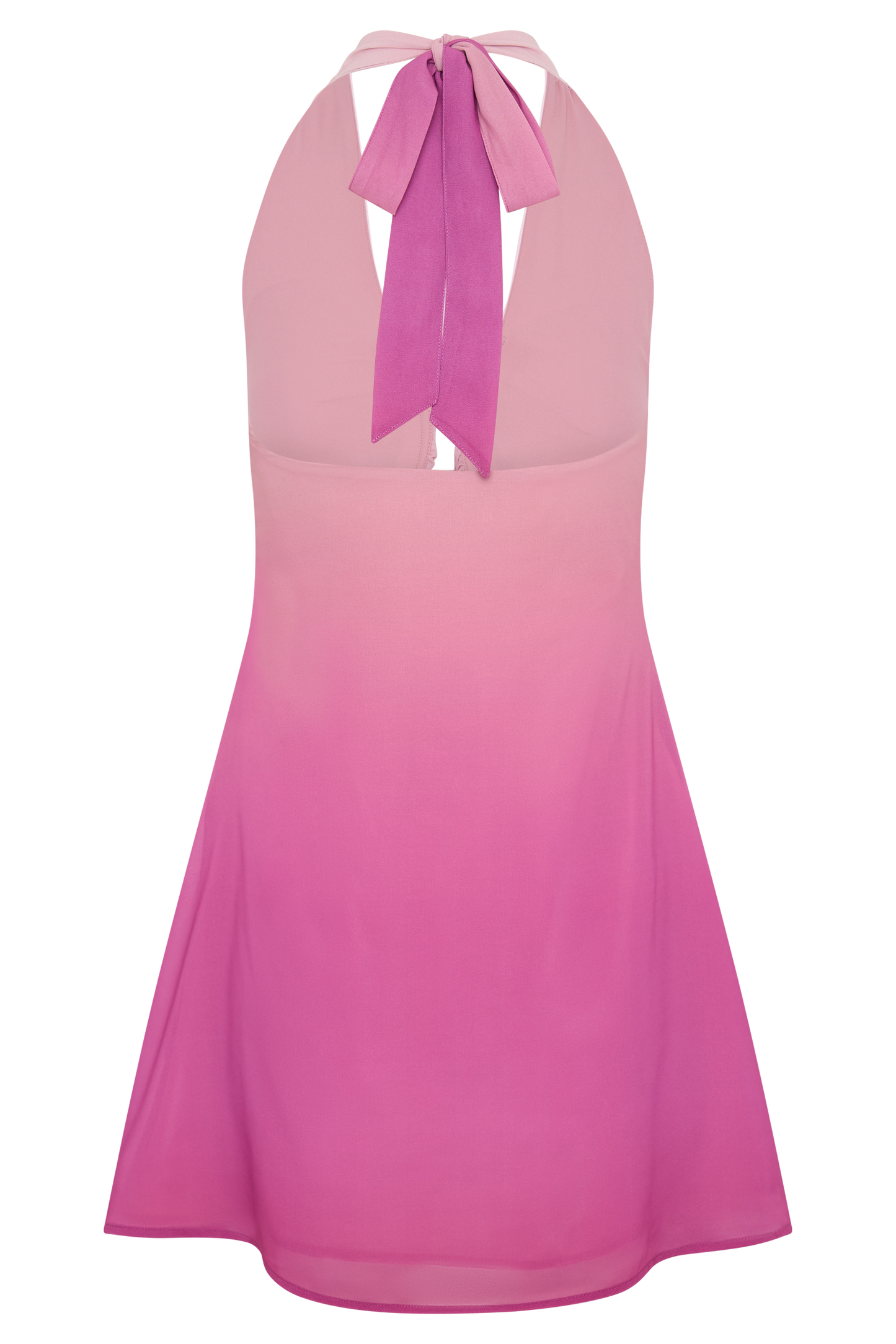 Malakhai Chiffon Halter Mini Dress