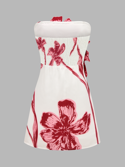 Margot Floral Strapless Mini Dress
